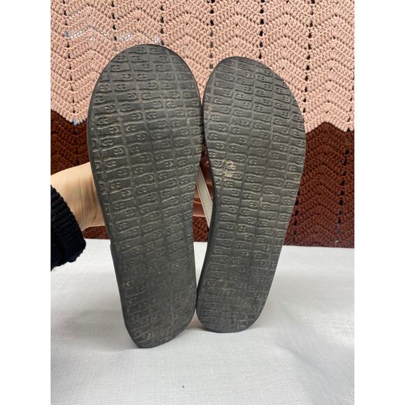 Sanuk Women's Black Summer Flipflops W8 - Picture 3 of 4